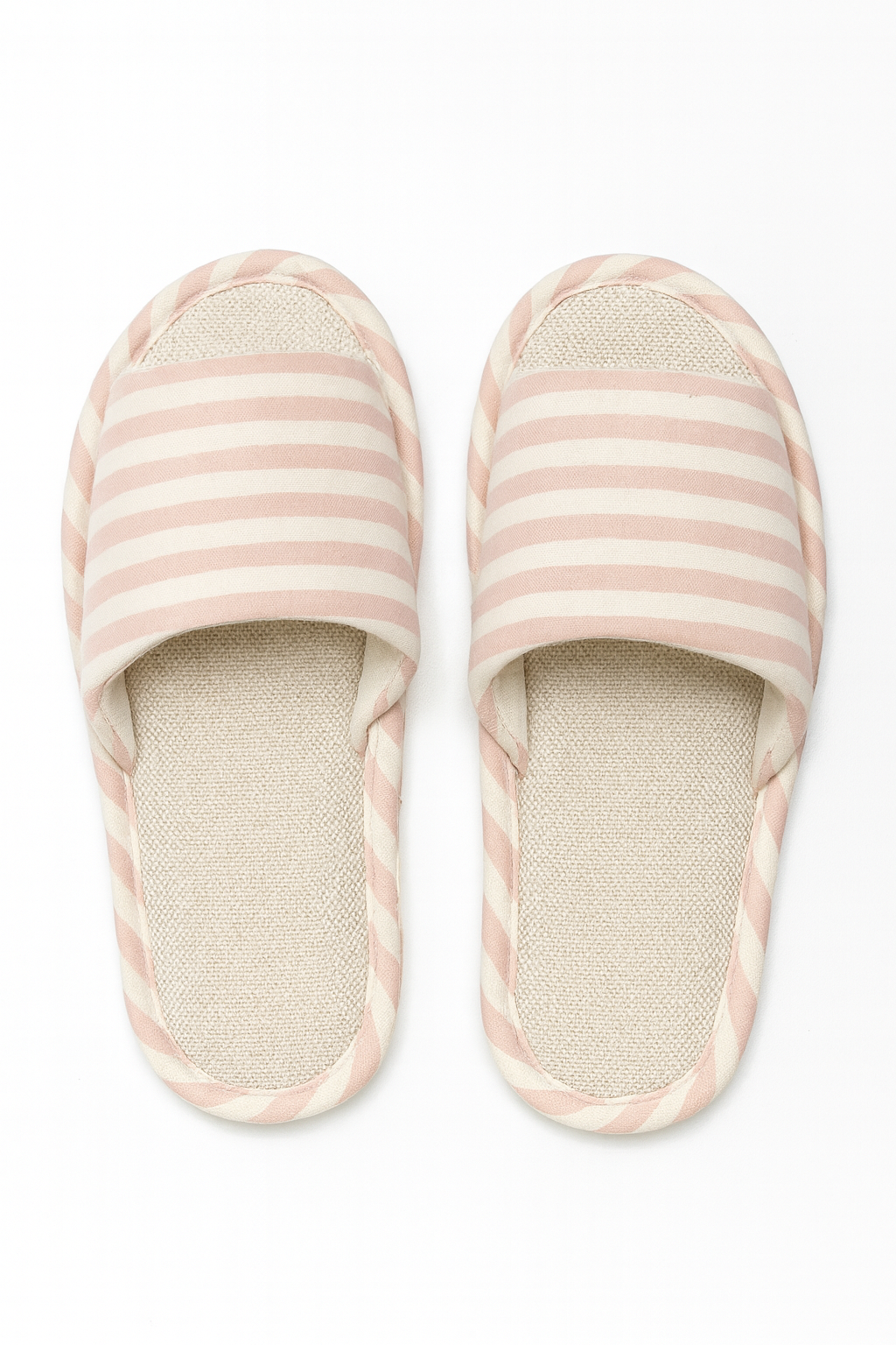 Dame Stribede Hjemmesko Med Åben Tå & Polstret Sål
