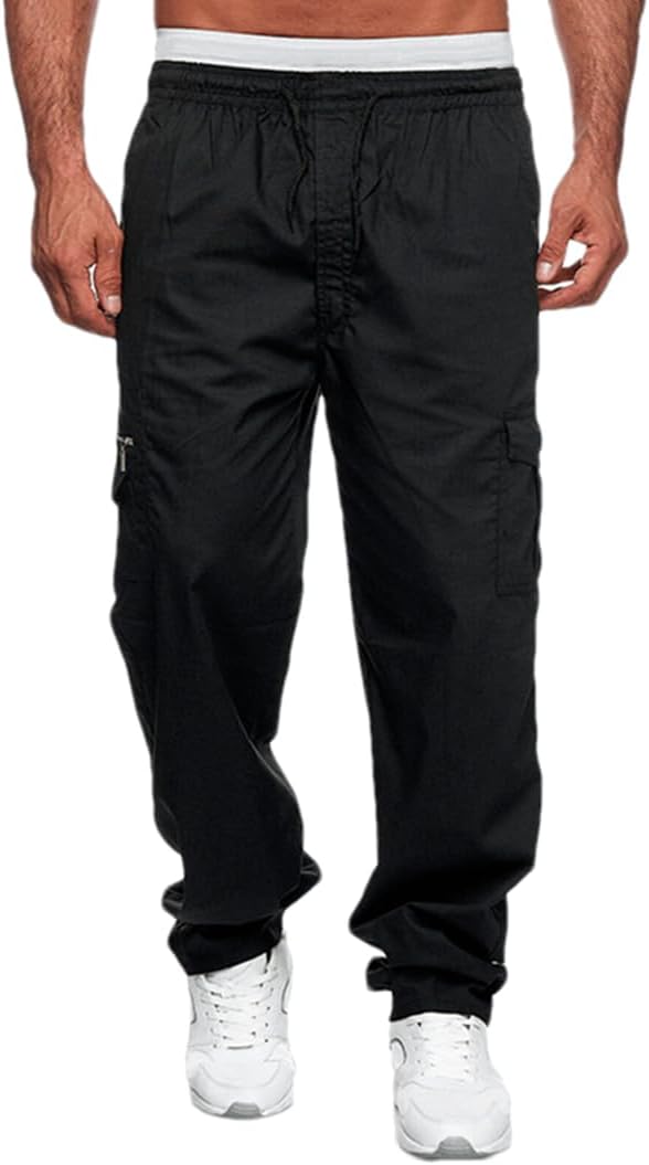 Afslappede Herre Bukser Med Snøre Og Lommer | Casual