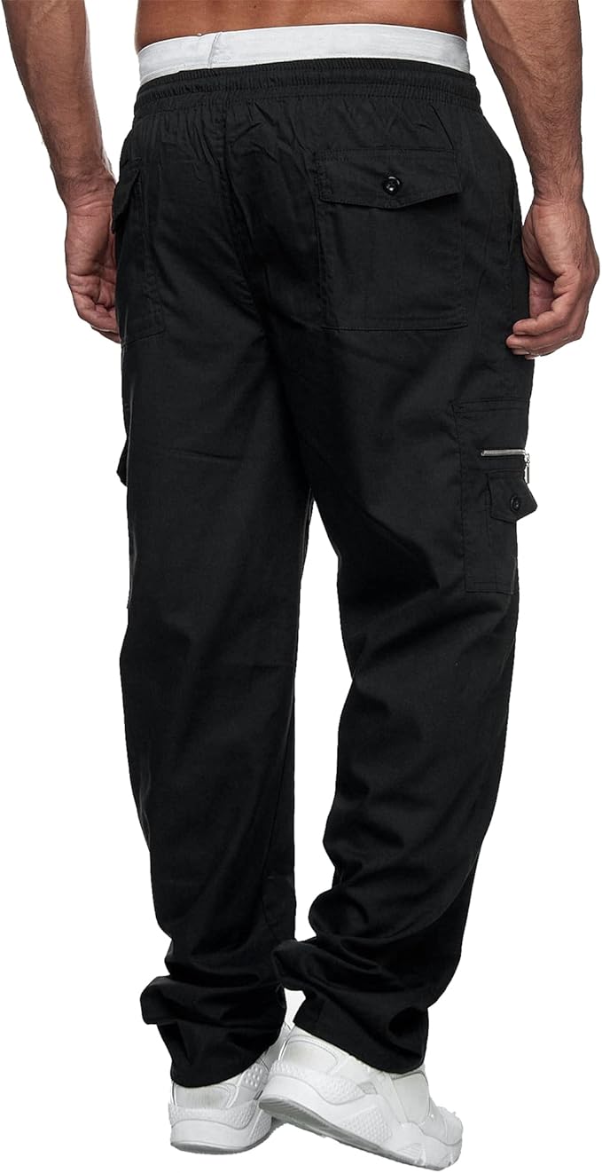 Afslappede Herre Bukser Med Snøre Og Lommer | Casual