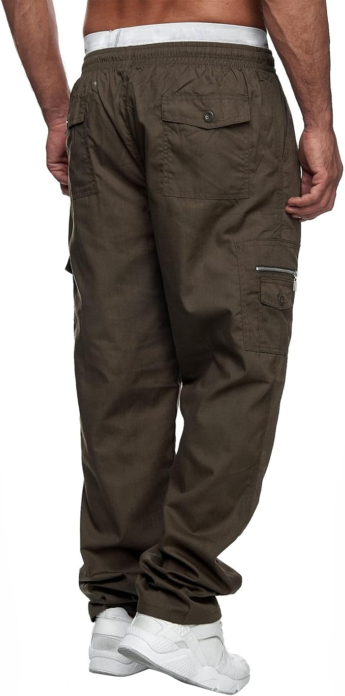 Afslappede Herre Bukser Med Snøre Og Lommer | Casual