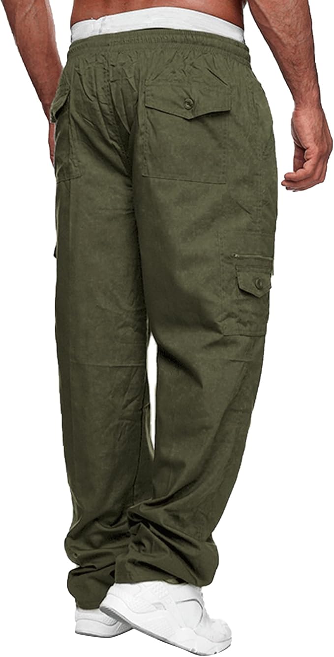 Afslappede Herre Bukser Med Snøre Og Lommer | Casual