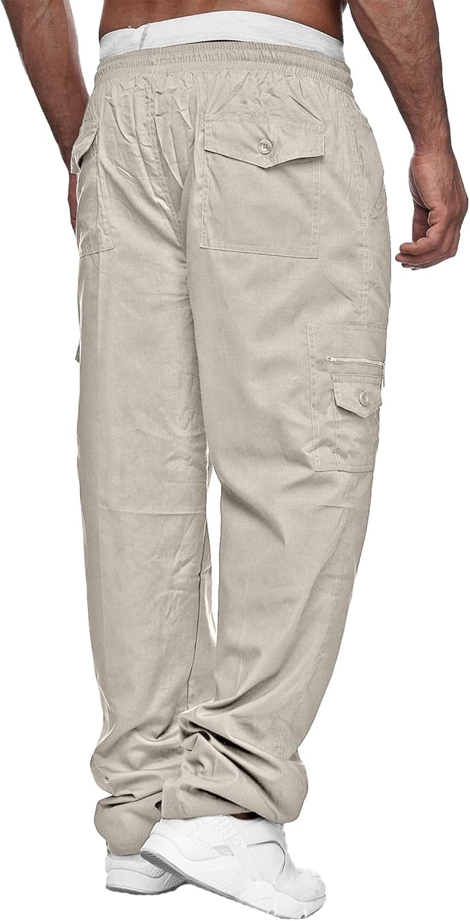 Afslappede Herre Bukser Med Snøre Og Lommer | Casual