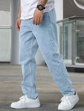 Baggy Herrejeans Med Løs Pasform Og Let Vask | Afslappet Look
