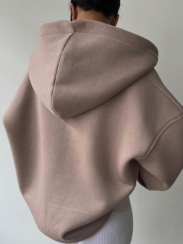 Blød Dame Hoodie Med Hætte & Krave | Varm