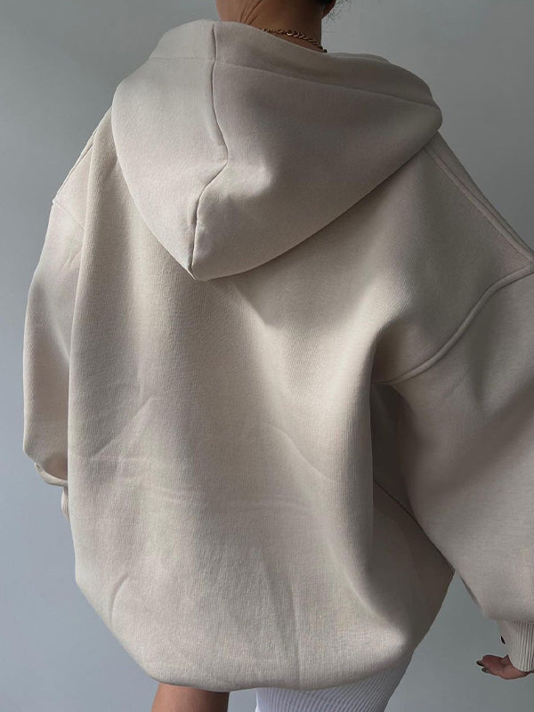 Blød Dame Hoodie Med Hætte & Krave | Varm