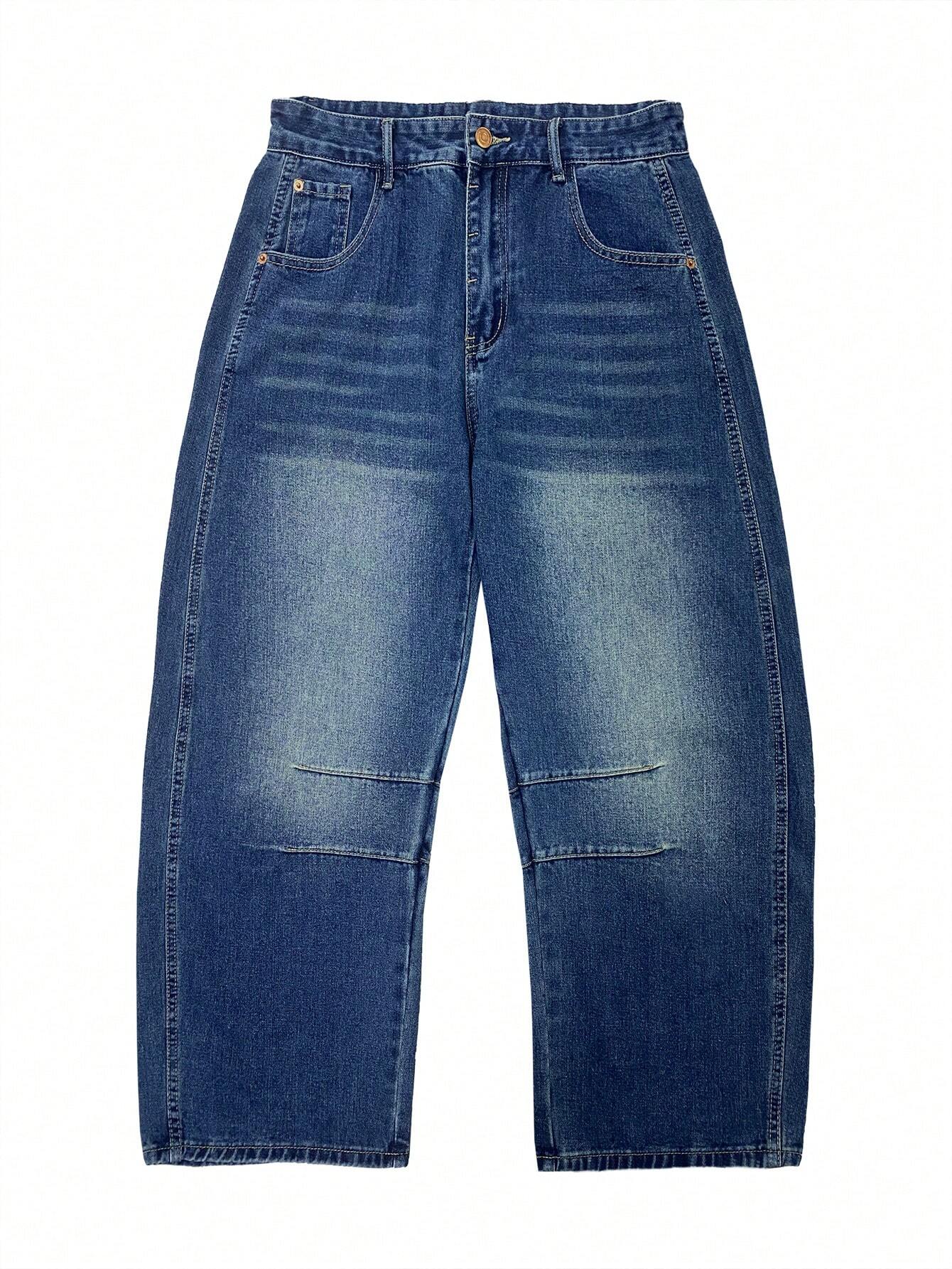 Dame Baggy Jeans Med Paneldetaljer | Letvasket Stil