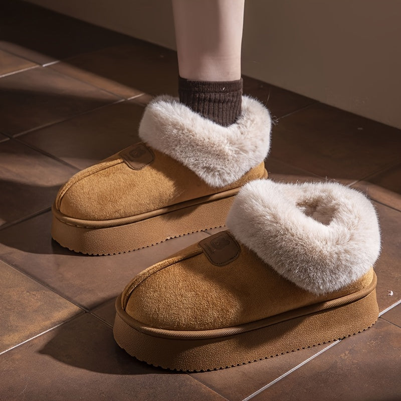 Dame Bamsestøvler Med Foret Krave & Mærkedetalje