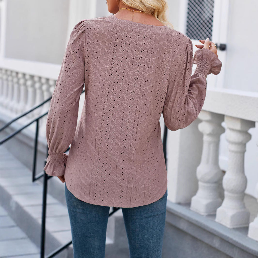 Dame Bluser Med Mønstret | Langærmet