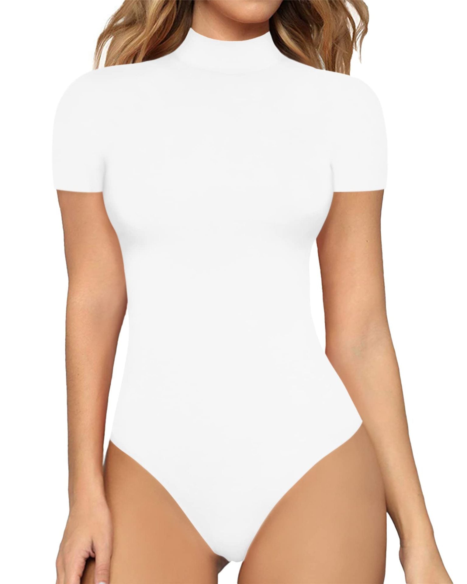 Dame Bodyer Med Høj Hals | Kort Ærme