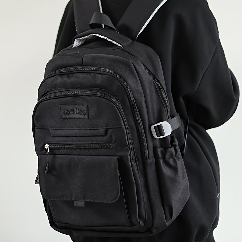 Dame Canvas Rygsæk Med Lynlås & Frontlomme