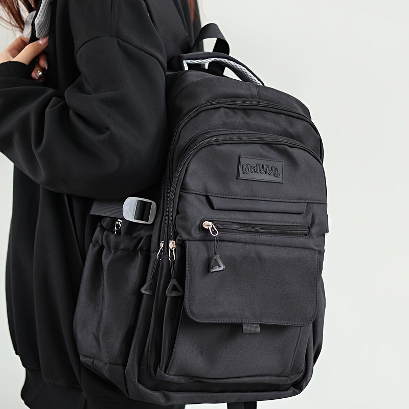 Dame Canvas Rygsæk Med Lynlås & Frontlomme