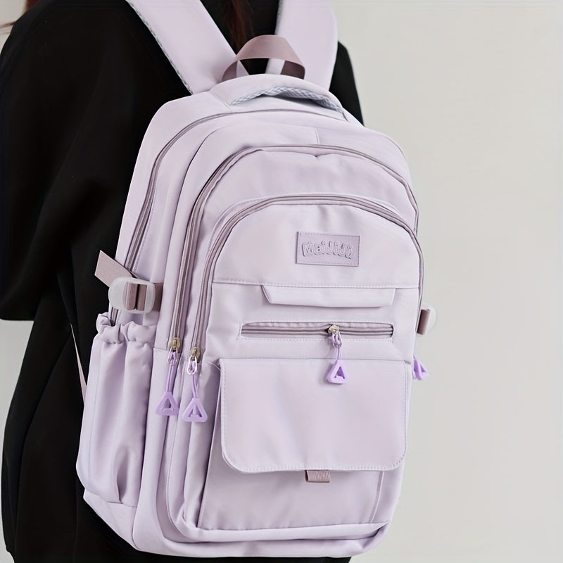 Dame Canvas Rygsæk Med Lynlås & Frontlomme