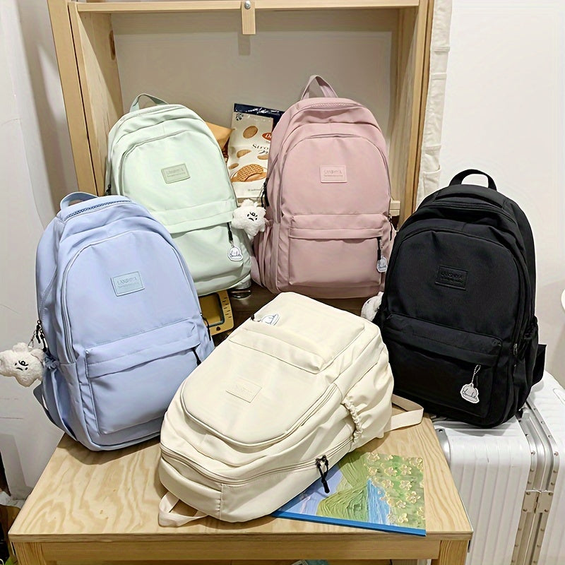 Dame Canvas Rygsæk Med Lynlås & Sidelommer