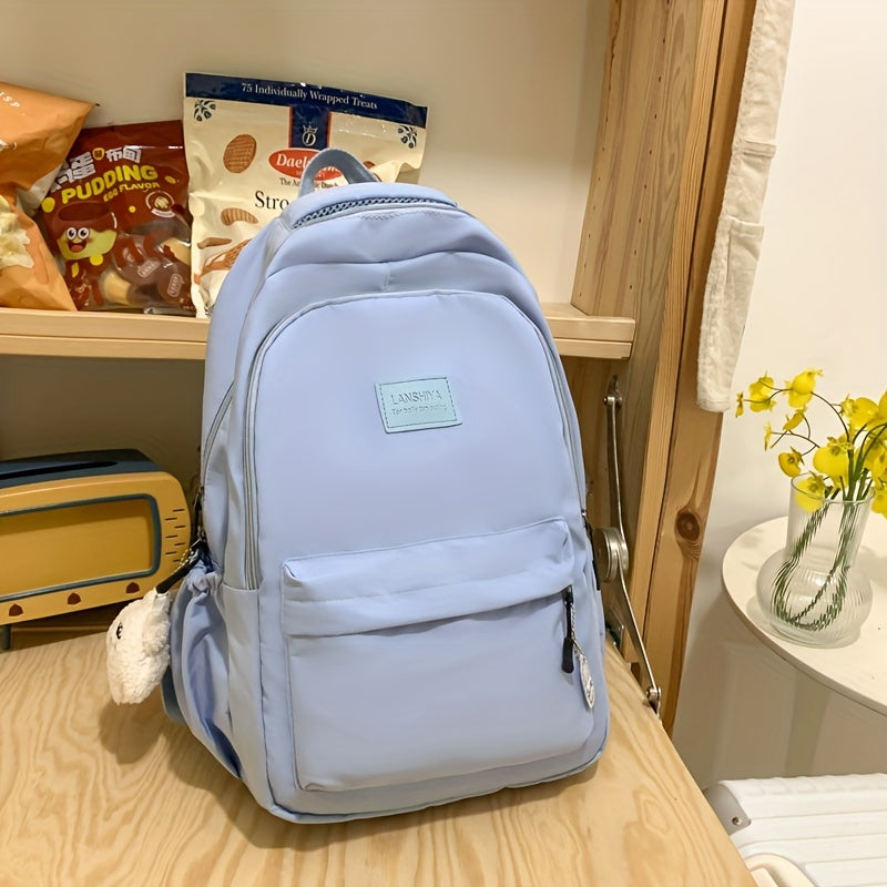 Dame Canvas Rygsæk Med Lynlås & Sidelommer