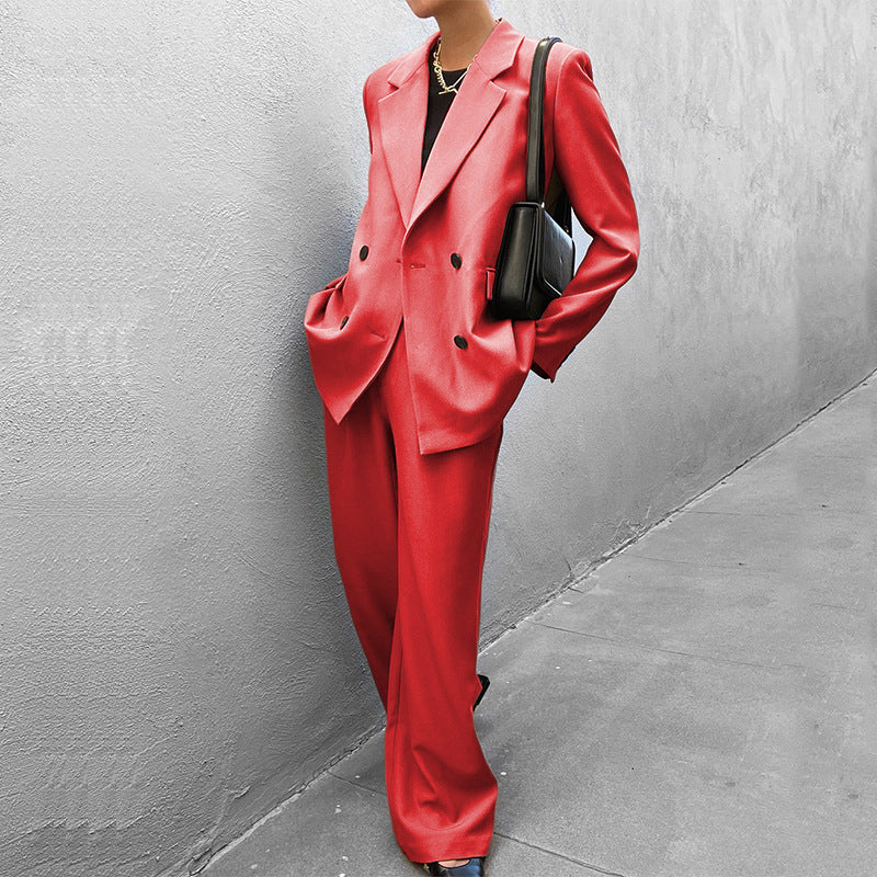 Dame Habitsæt Med Dobbeltknapper | Bukser