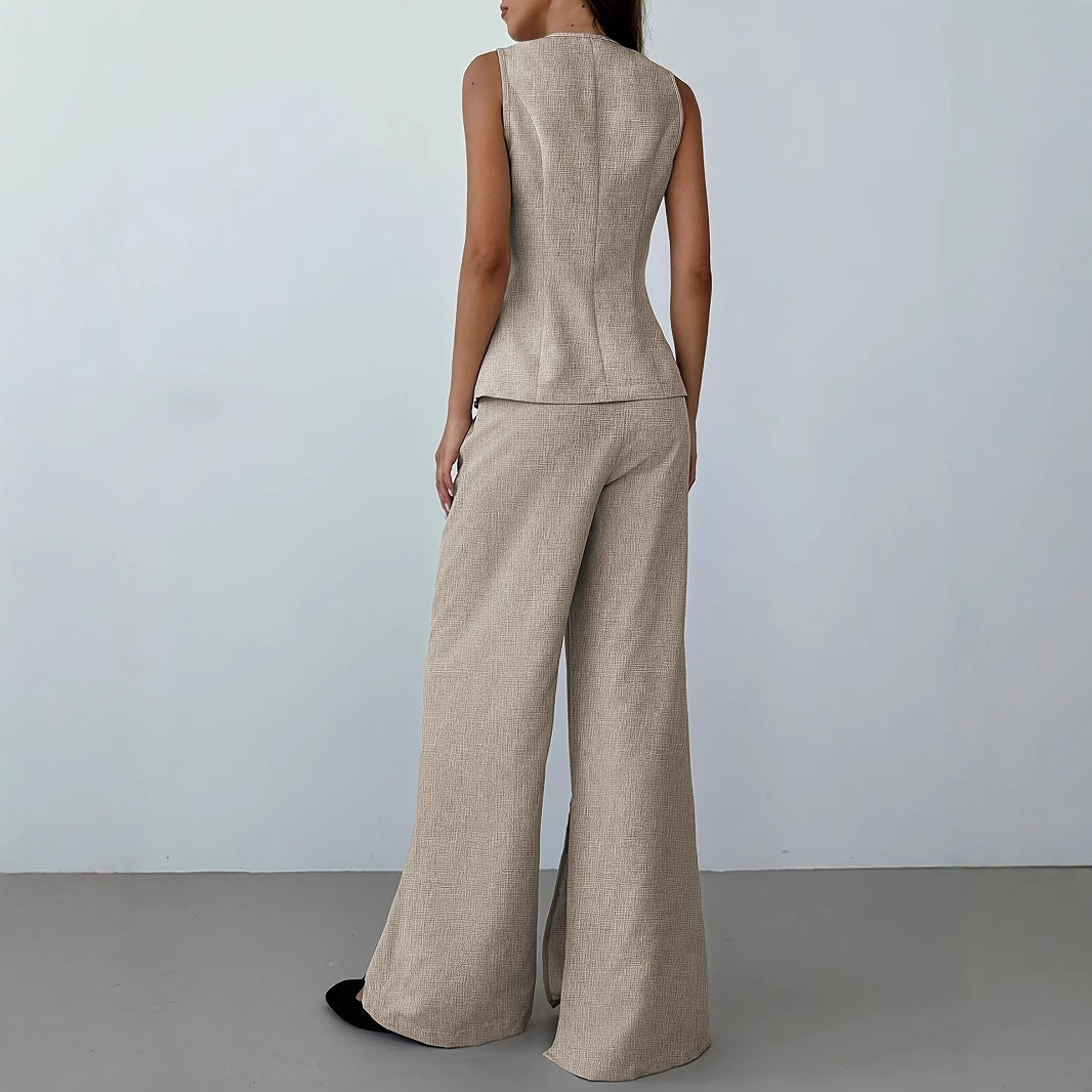 Dame Habitsæt Med Guldkapper | Slids Bukser