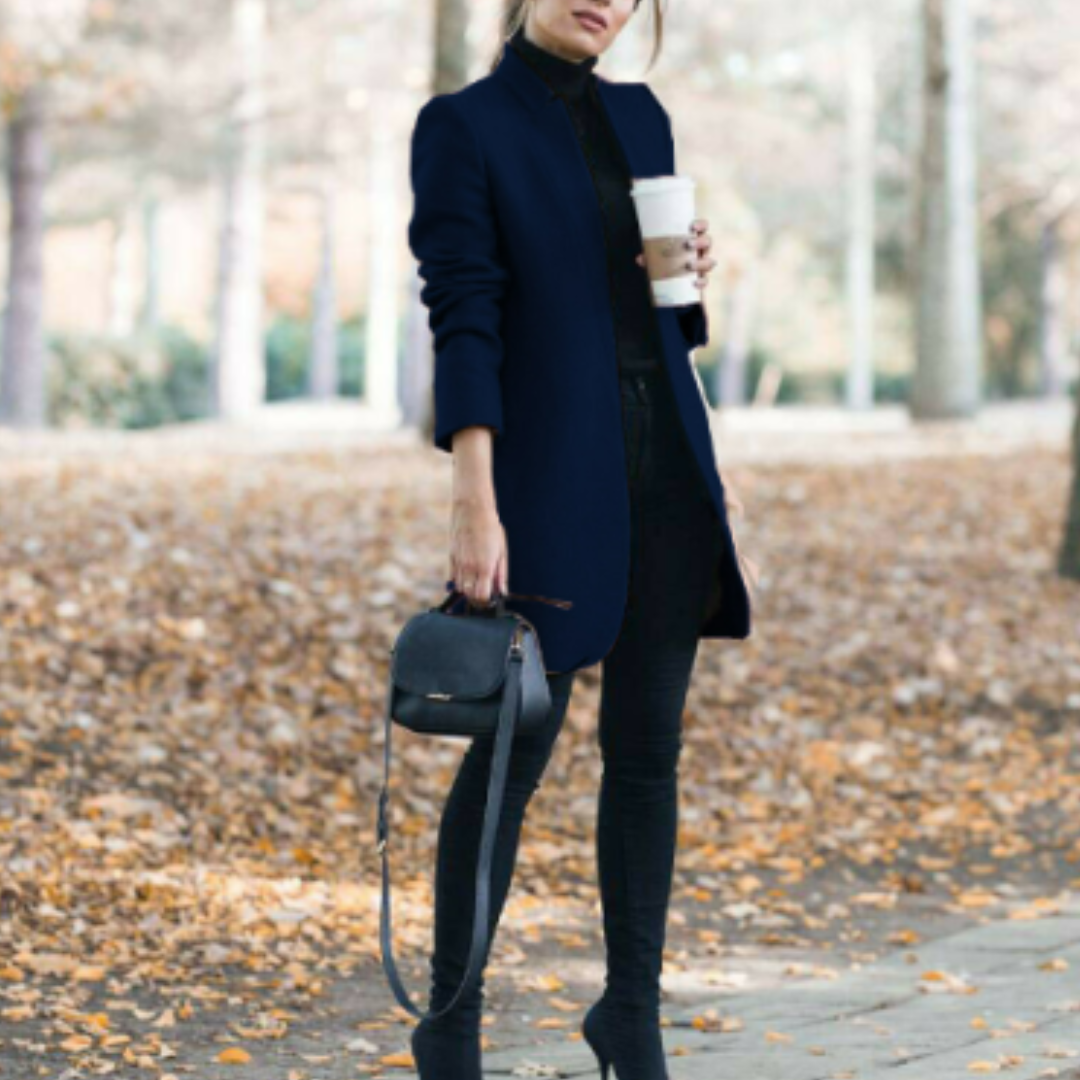 Dame Kort Frakke Uden Krave | Elegant