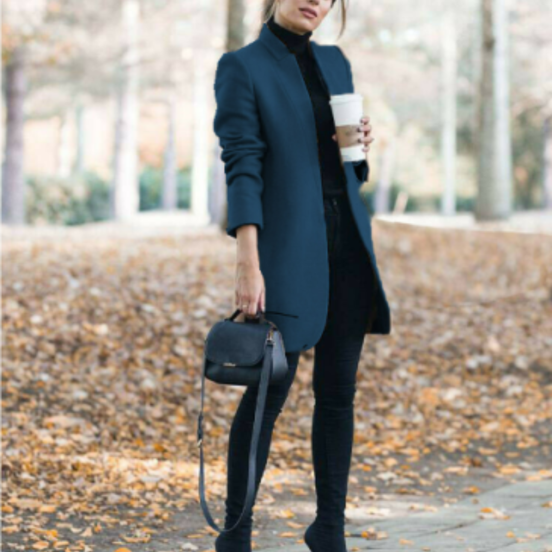 Dame Kort Frakke Uden Krave | Elegant