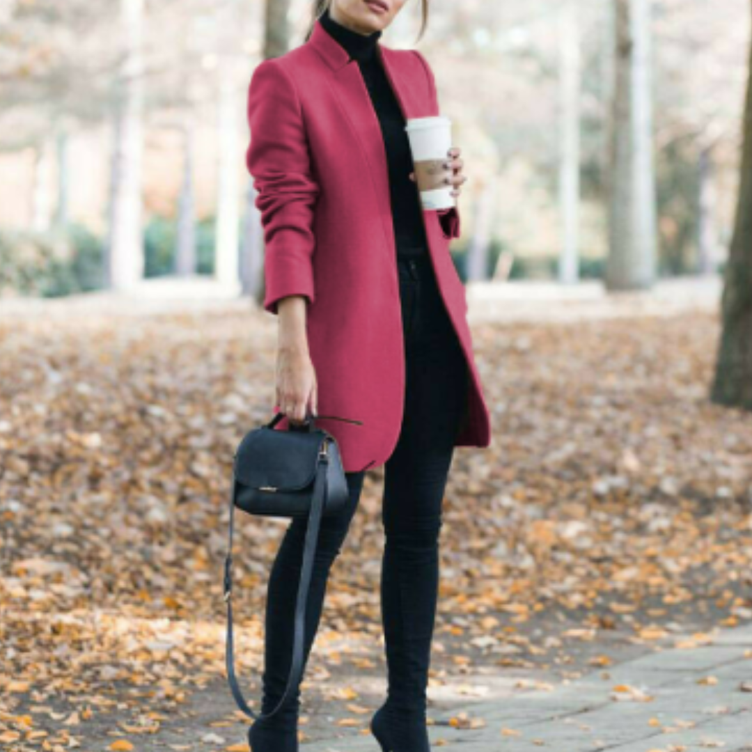 Dame Kort Frakke Uden Krave | Elegant