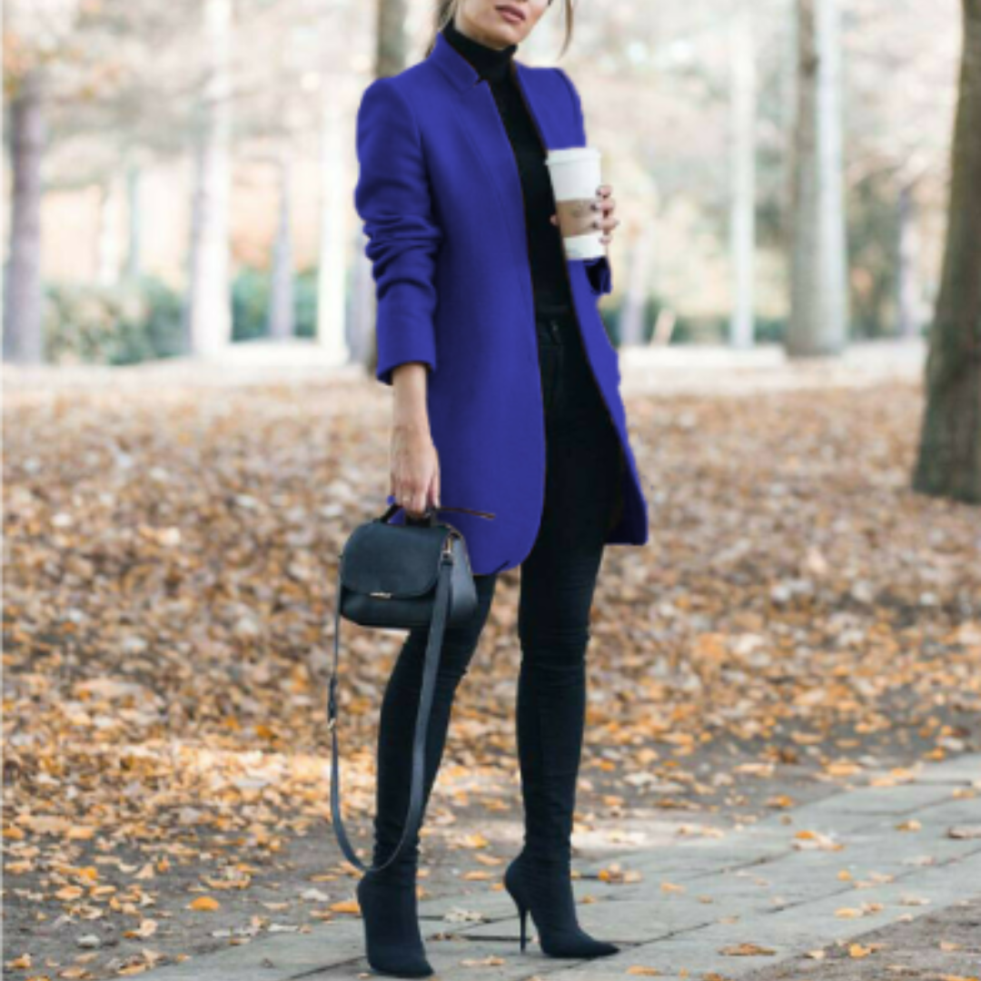 Dame Kort Frakke Uden Krave | Elegant