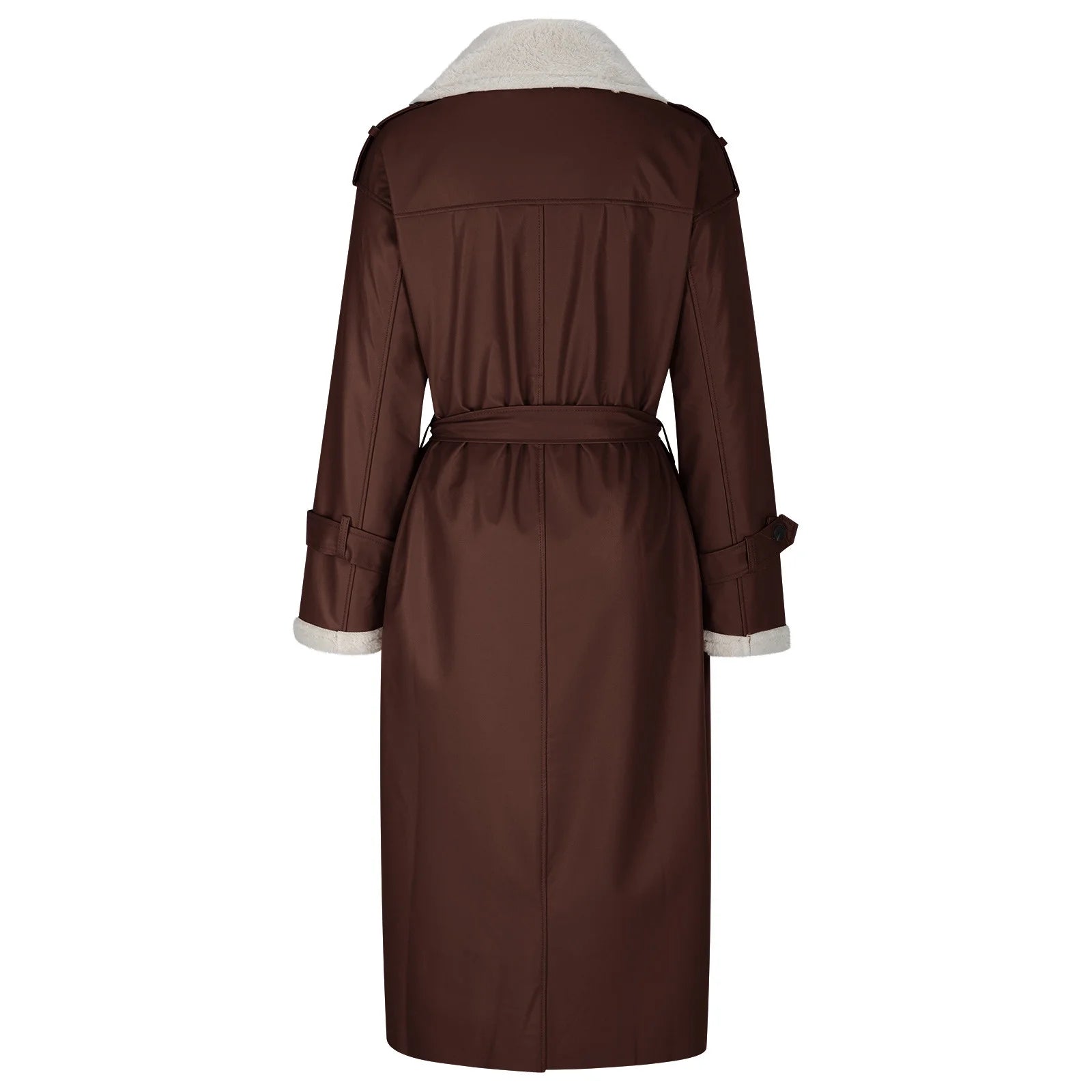 Dame Lang Frakke | Bælte og Fleecefor