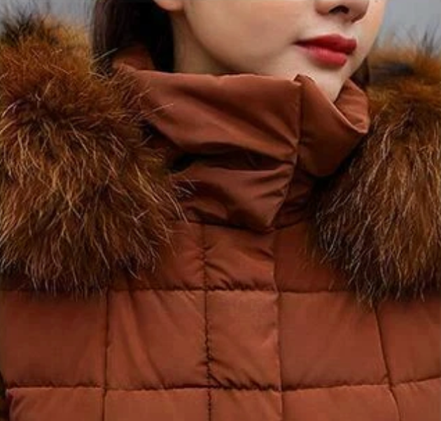 Dame Lang Vinterfrakke | Bælte og Pelskantet Hætte