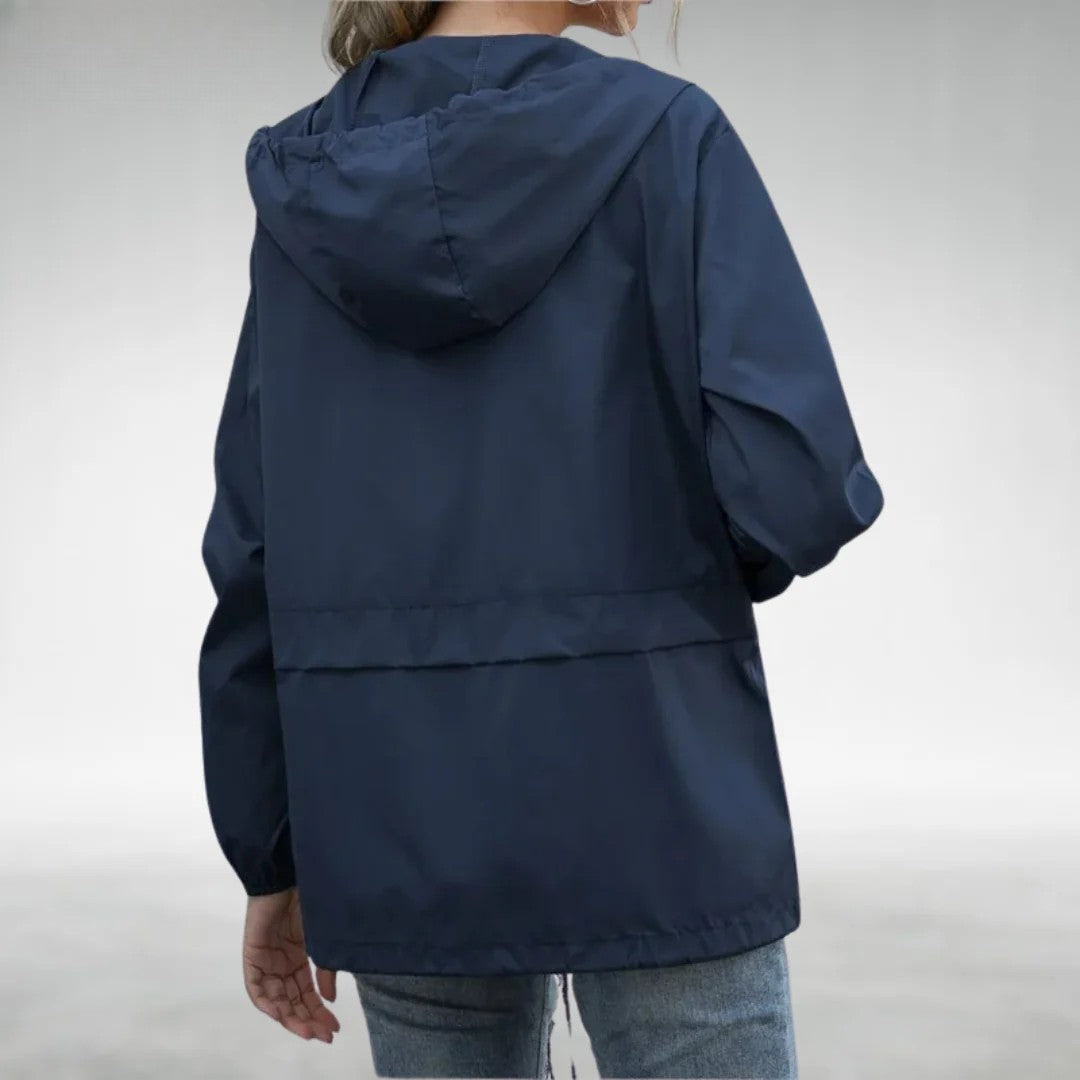 Dame Let Jakke Med Hætte & Lynlås | Efterår