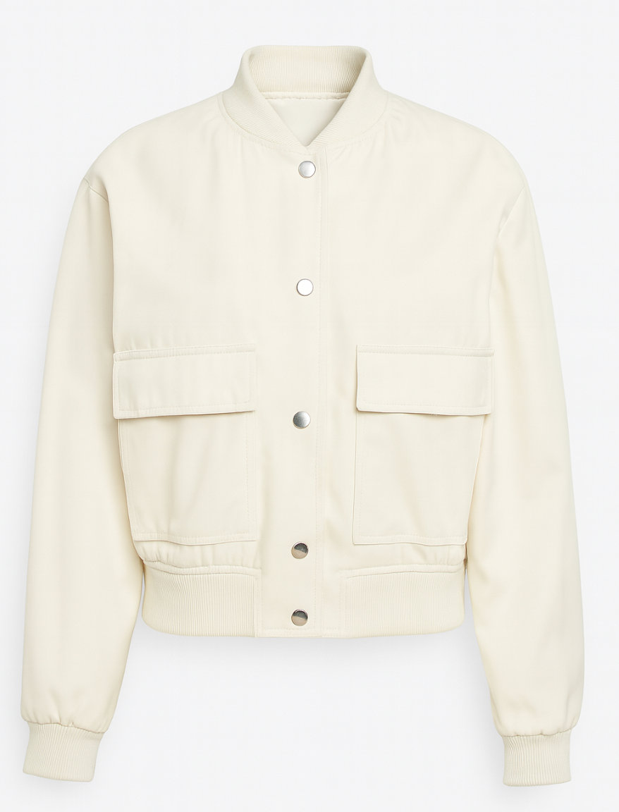 Dame Overgangsjakke Bomberstil | Klassisk