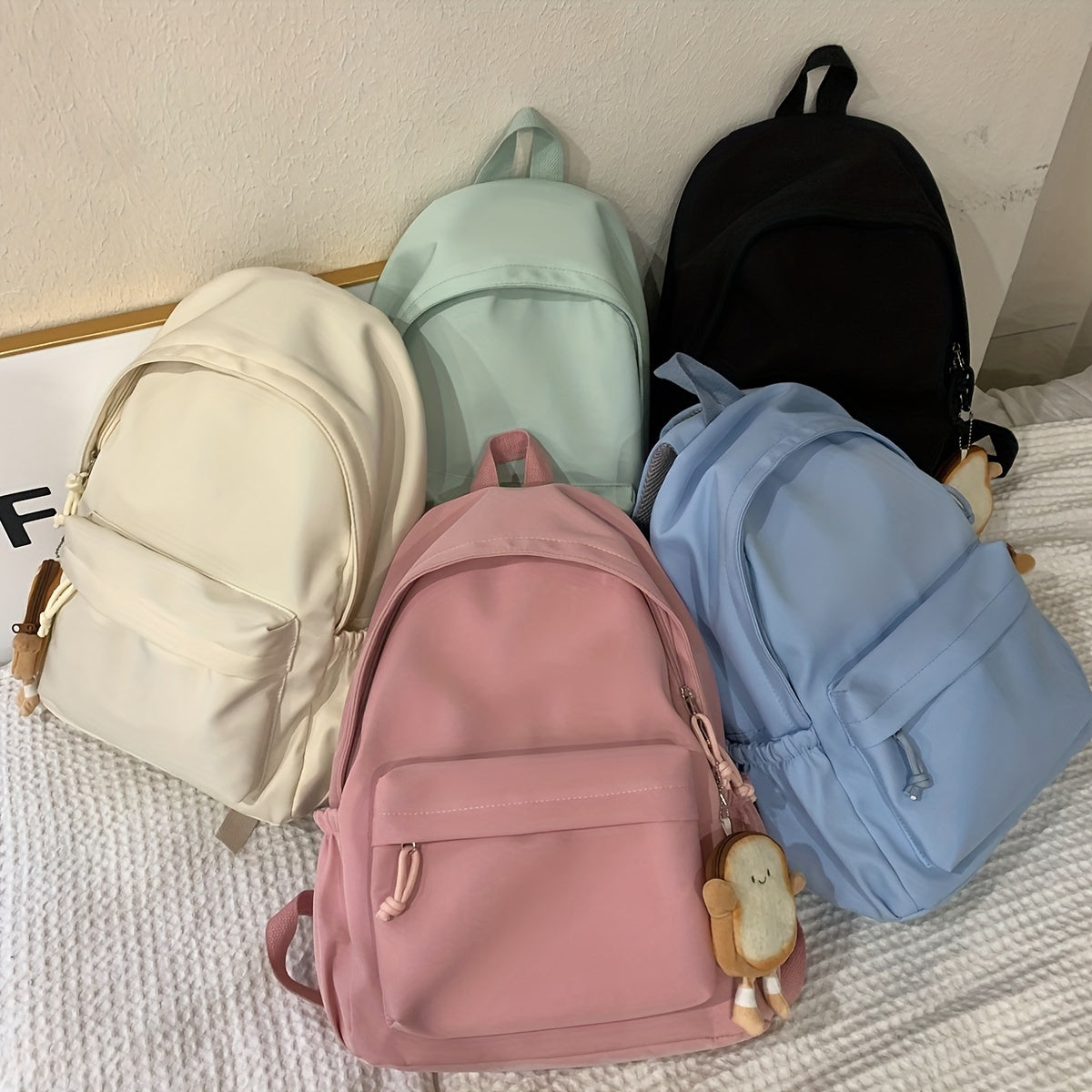 Dame Rygsæk Med Lynlås & Forlomme