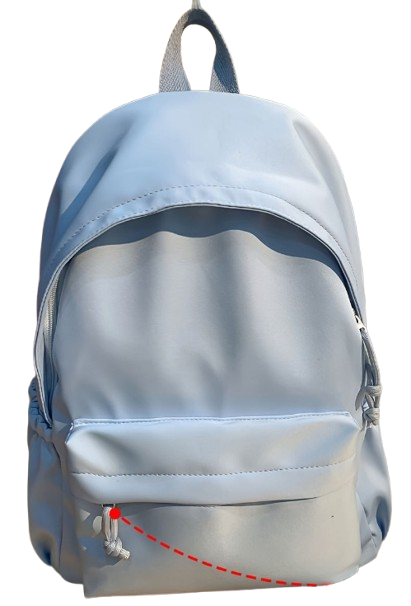 Dame Rygsæk Med Lynlås & Forlomme