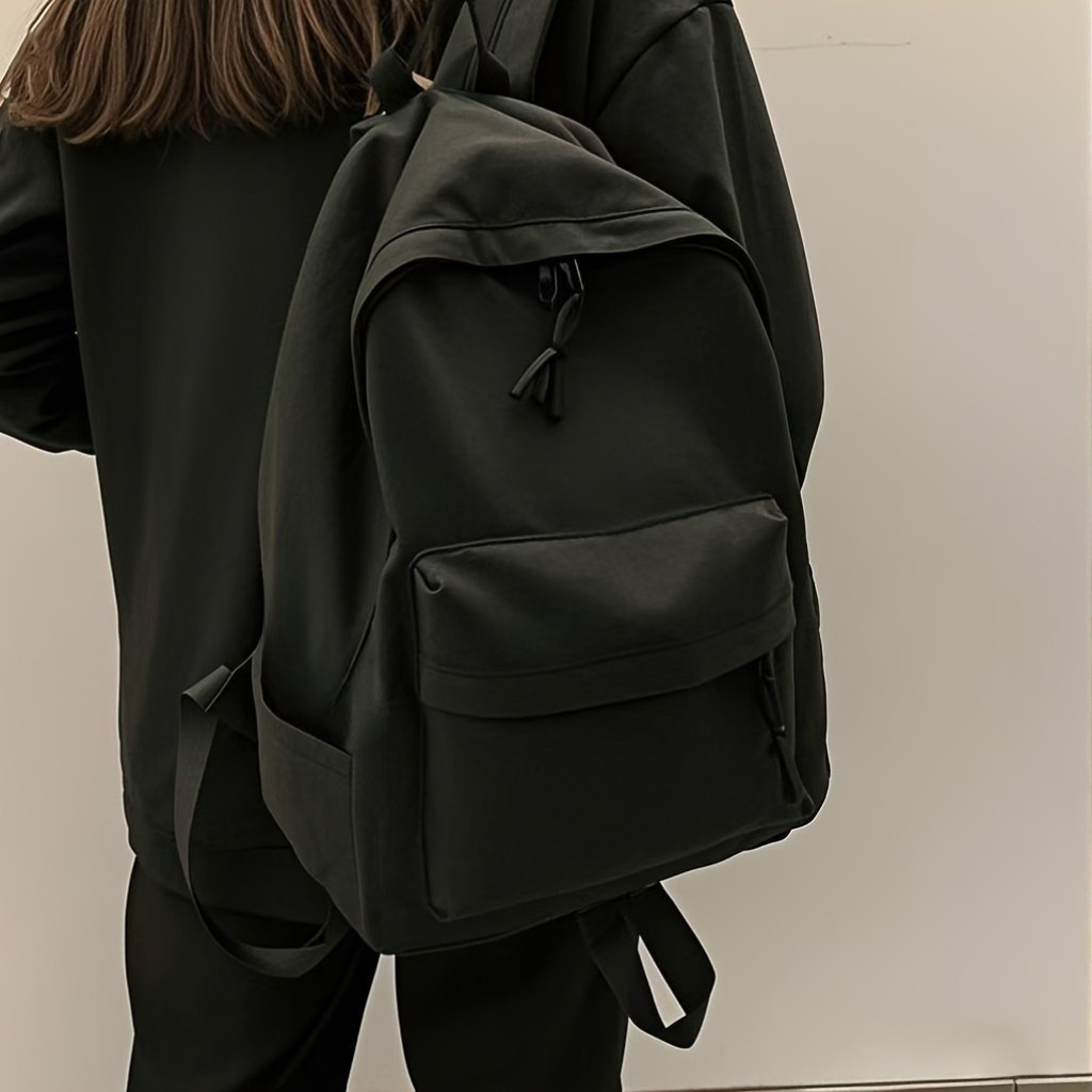 Dame Sort Rygsæk Med Lynlås & Forlomme