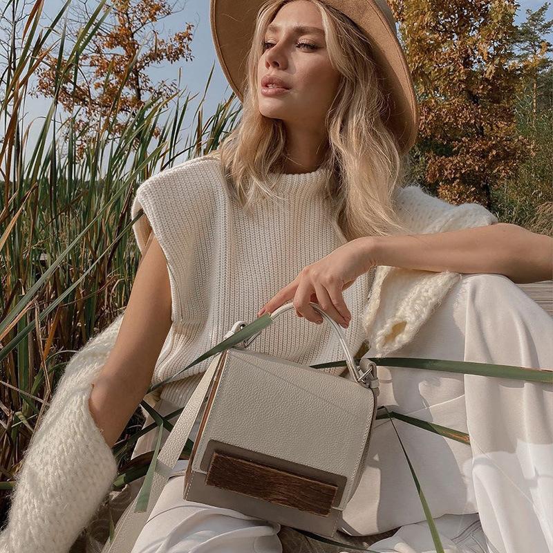 Dame Strik Vest Med Rullekrave | Ribstrik