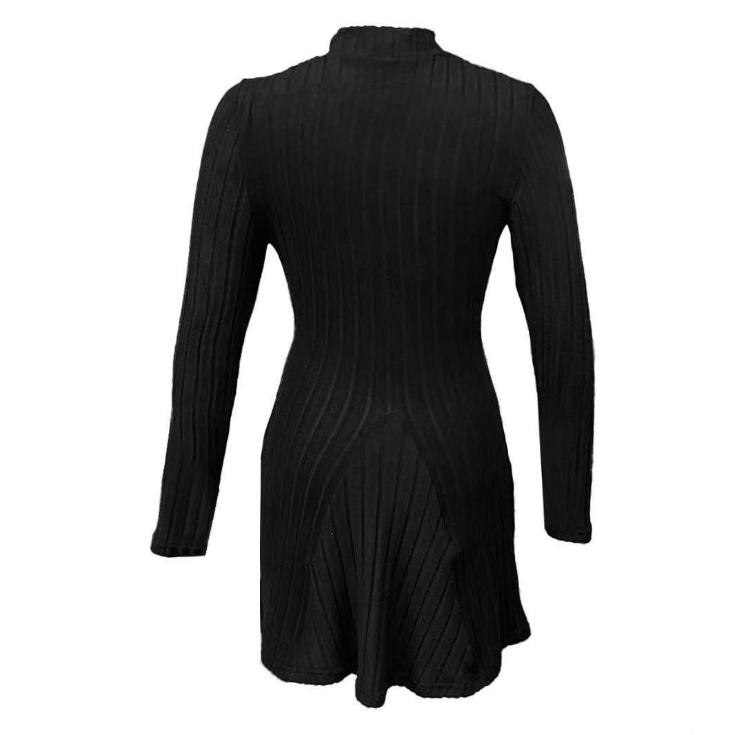 Dame Strikkjoler Med Høj Hals | Kort Ribstrik