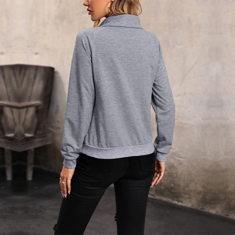Dame Sweatshirt Med Turtle Neck | Wrap