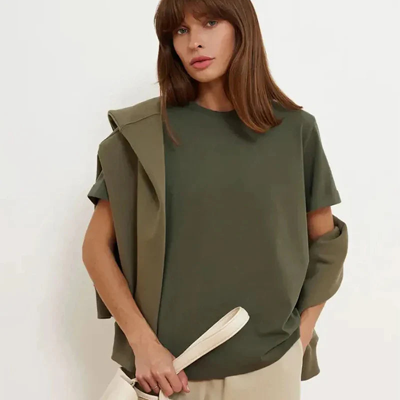 Dame T-Shirts Med Rund Hals | Kortarm