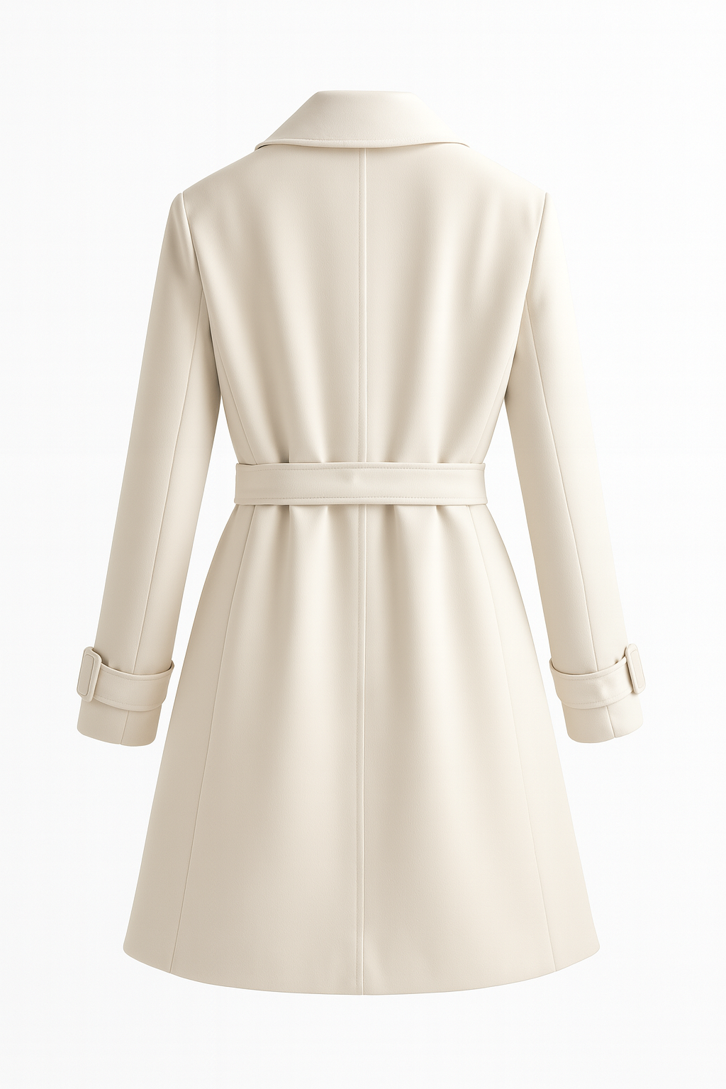 Dame Trenchcoat Med Bælte & Dobbeltknaplukning