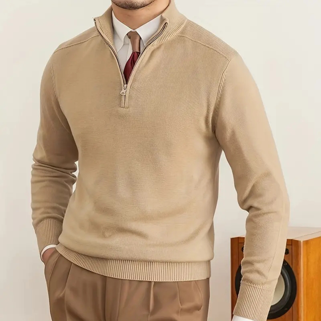 Gianni | Herre Klassisk Halvlyn Sweater
