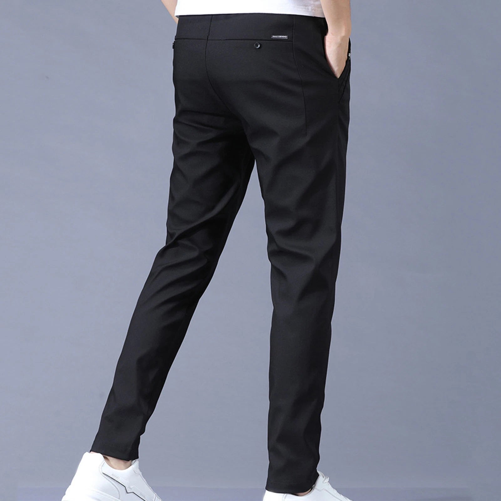 Herre Bukser Med Slank Pasform Og Bæltestropper