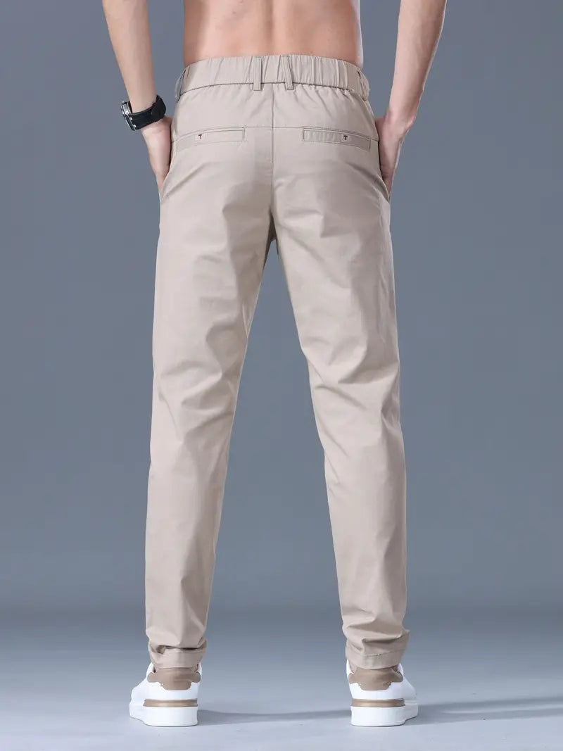 Herre Bukser Med Slank Pasform Og Bæltestropper