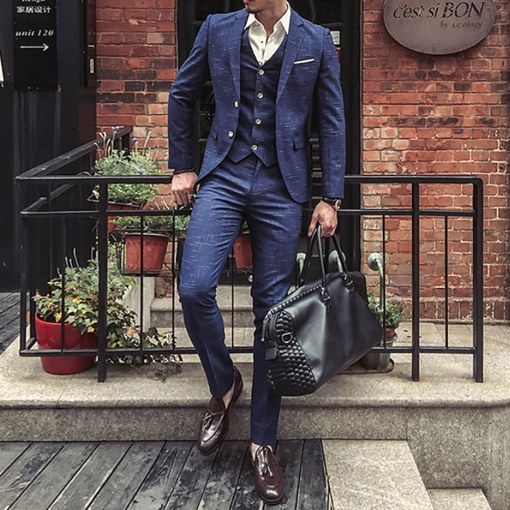 Herre Jakkesæt Med Vest | Business 3-Delt