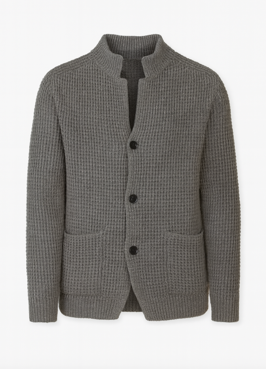 Herre Striktoppe Med Krave | Åben Strik