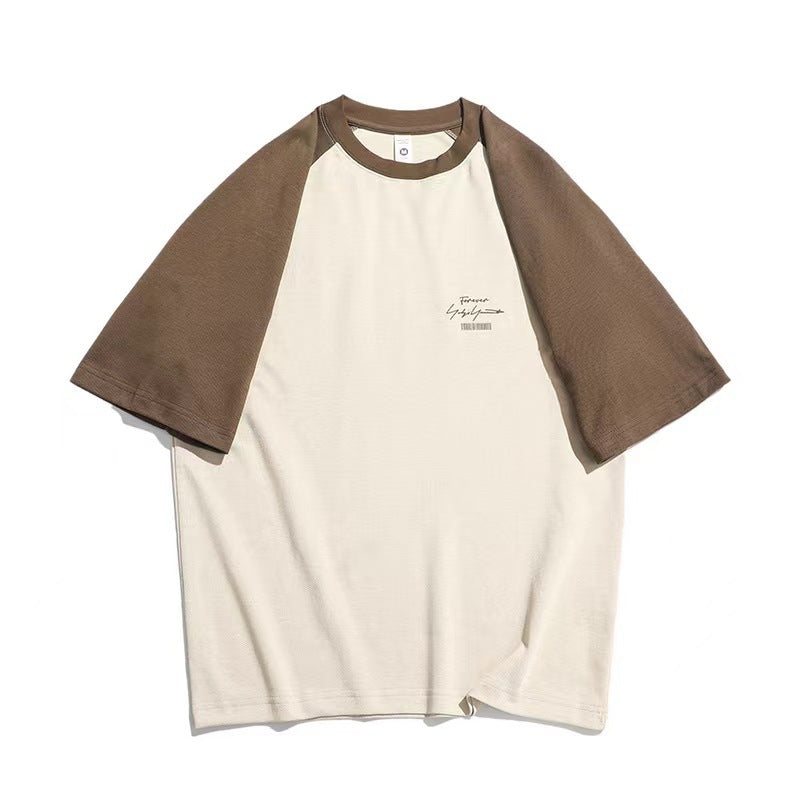 Herre T-Shirts Med Kontrastærmer | Trykt