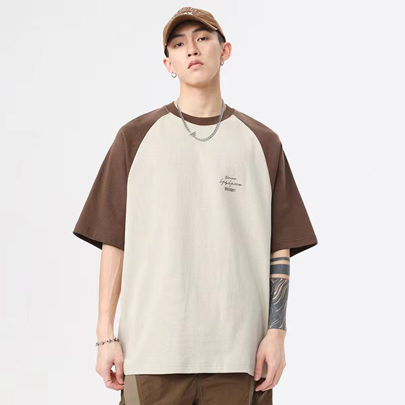 Herre T-Shirts Med Kontrastærmer | Trykt