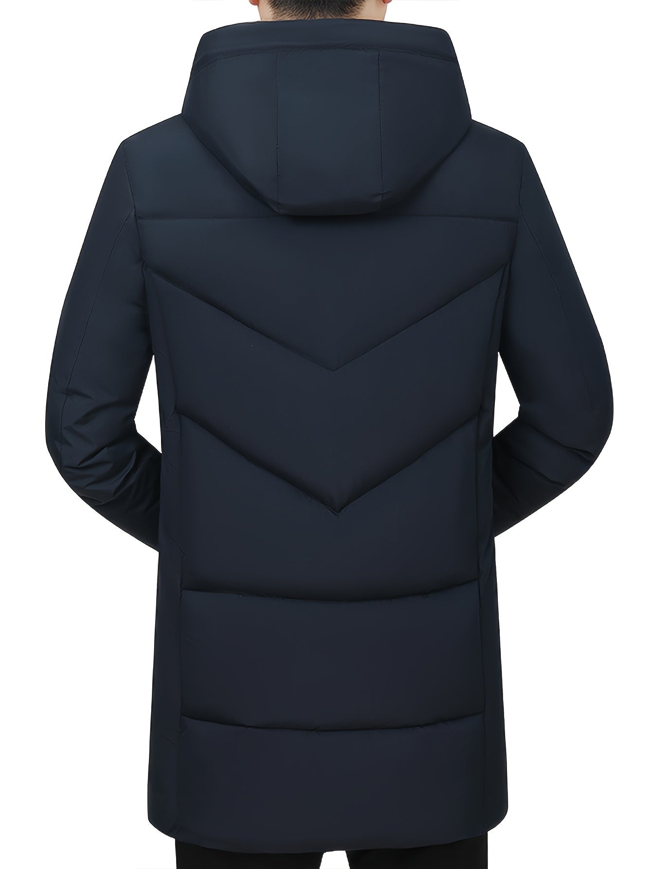 Herre Vinterjakke Med Hætte & Vattering | Kort