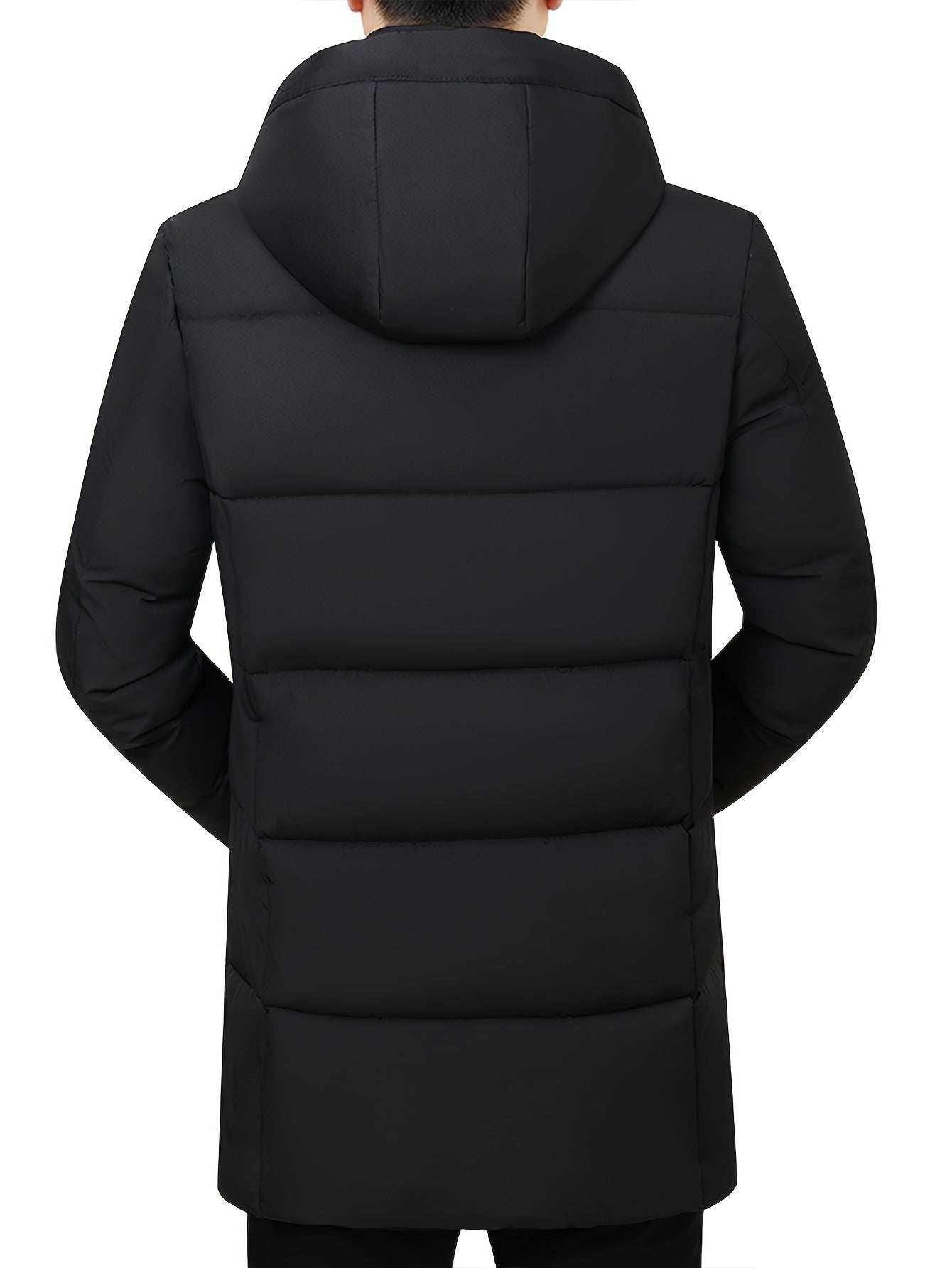 Herre Vinterjakke Med Hætte & Vattering | Kort