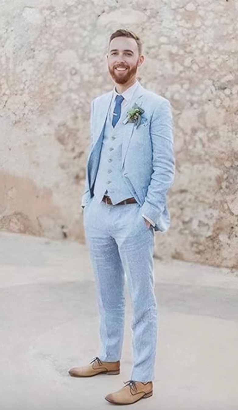 Herrer Bryllups Jakkesæt Med Vest & Bukser