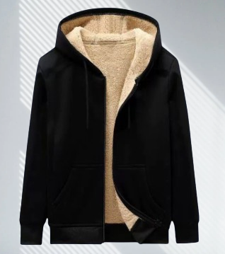 Herrer Hoodie Med Lynlås & Fleecefor