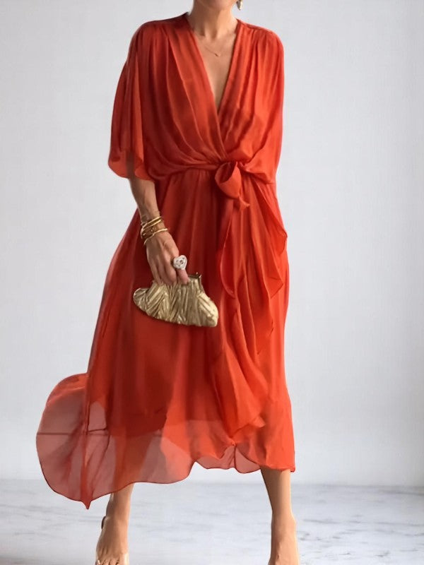 Ingrid | Kvinders Elegante Luftige Kjole | Udringet