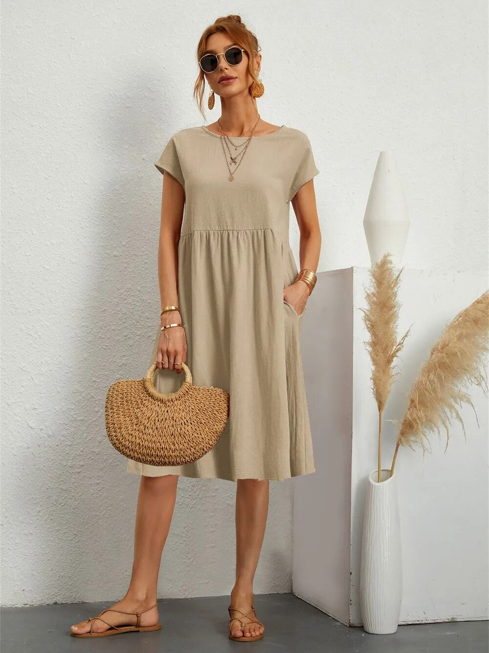 Irene | Damer Elegant Sommer Midi Kjole
