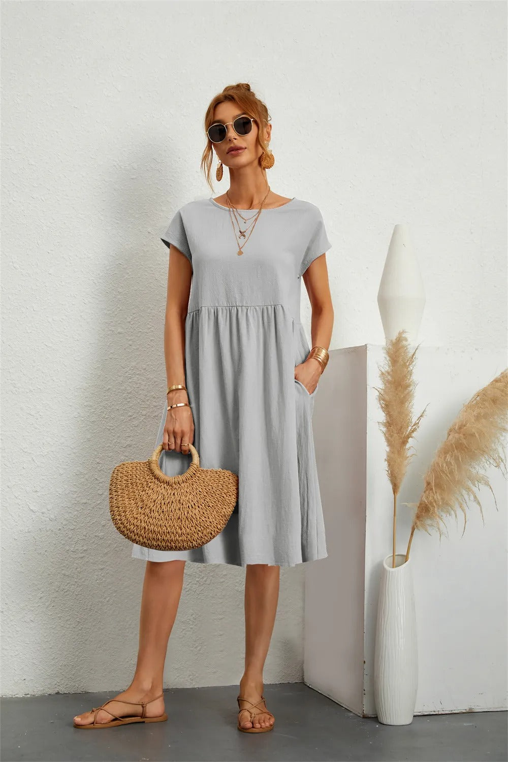 Irene | Damer Elegant Sommer Midi Kjole
